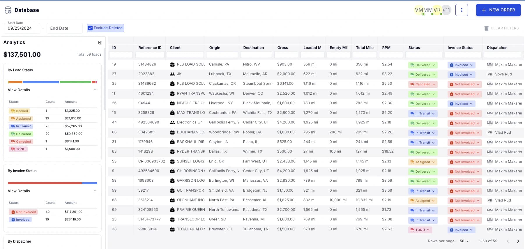Order Database, New Reports, Schedule Planning Mode & Team Views, RPM Calculation Settings & More