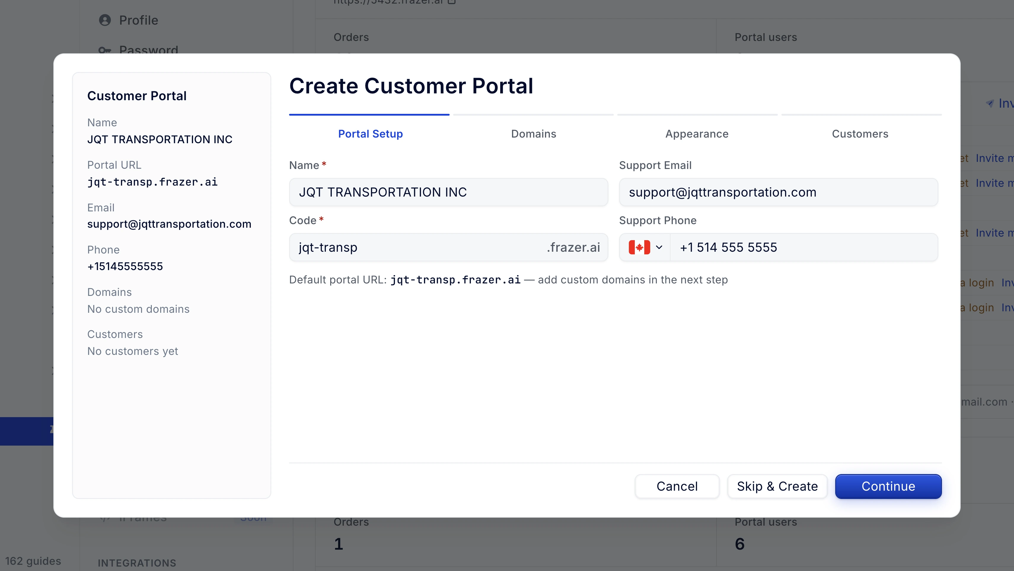 Customer Portal: set it up once, invite, and let customers ask
