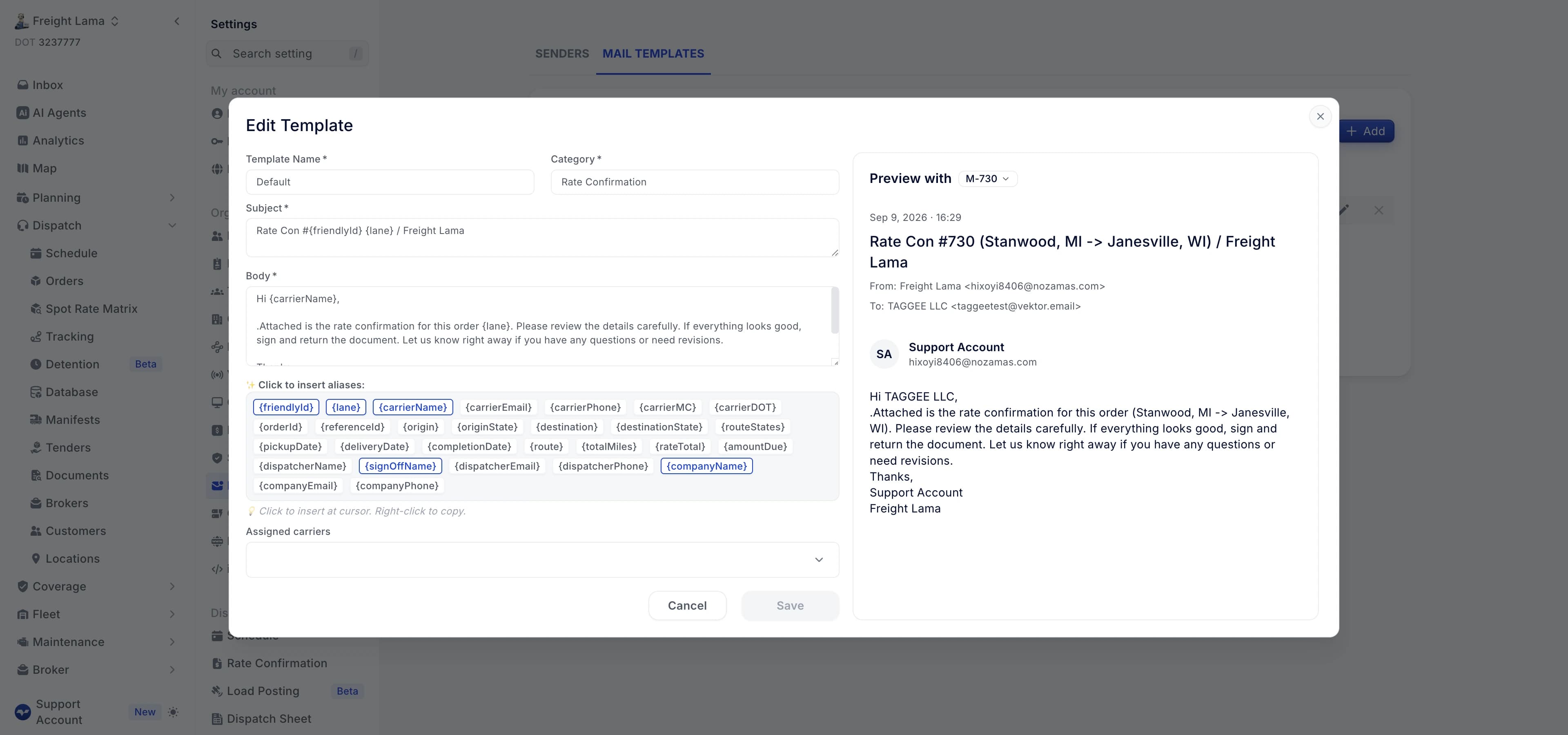 Email templates: write the email once