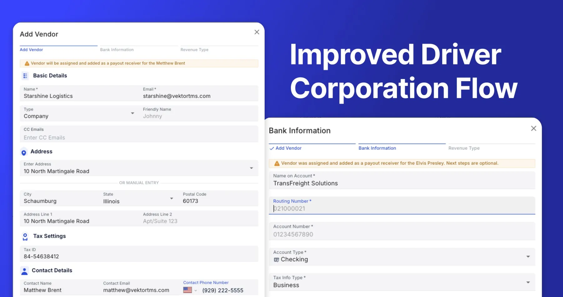 Increased Performance, Faster Driver Pay Setup, Transaction‑Rich Vendor Profiles & More